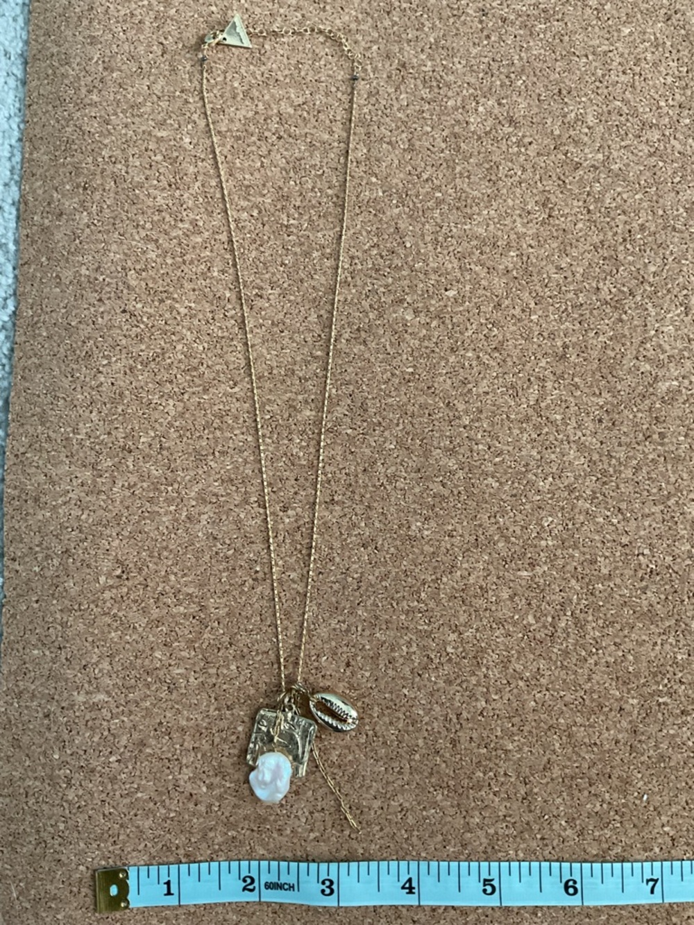 Serafina gold Shell and pearl charm necklace for Anthropologie - Picture 4 of 5